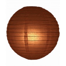 8" Paper Lantern Chocolate Regular Wire 